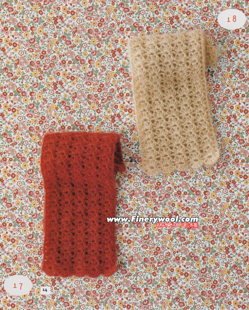 棒针<em>编织</em>图案1718-<em>女式</em>钩针短款毛线小围脖(2