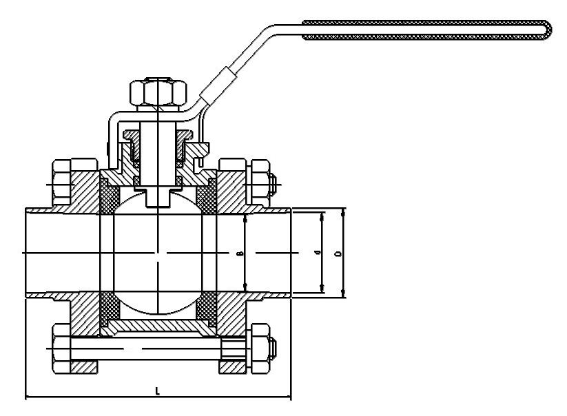 卫生级手动直通式快装球阀 