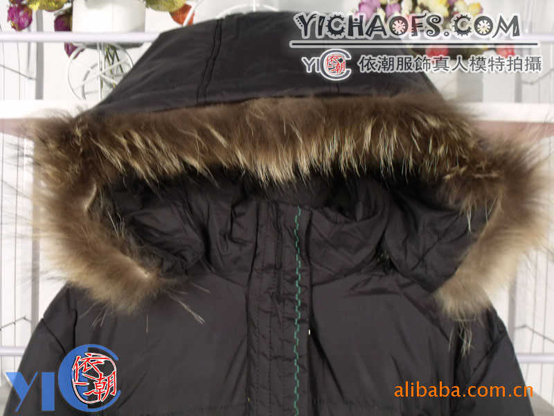 148元雪菲尔桃<em>红色</em>中长款<em>女式羽绒服</em>虎门羽绒