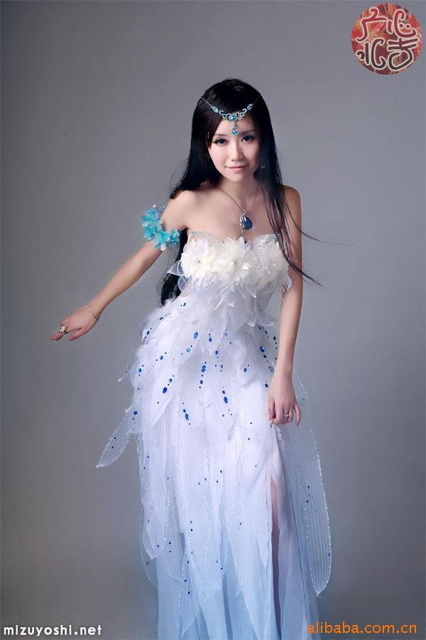 幻月女神 <em>白鹤</em>仙子 百合公主 海<em>的女儿</em> 白色礼服