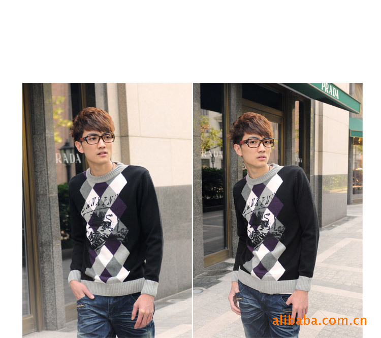 乐麦尚品<em>男士</em>英伦<em>风格毛衣</em> 外套秋装 男装 长款