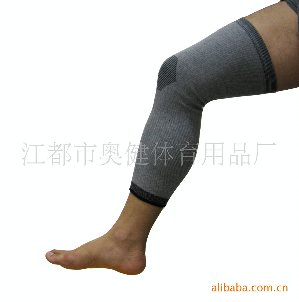 供应竹炭提花护膝连腿 防关节炎护膝 防痛风护