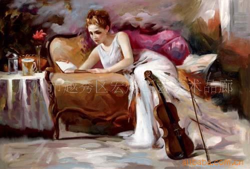 批发采购油画-正宗手绘宫廷欧洲油画装饰画人