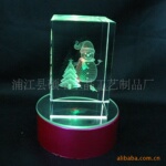 专业生产带LED的外贸水晶圣诞礼品