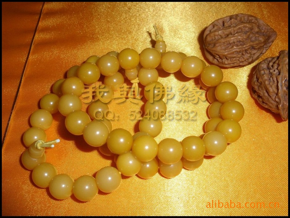 【我与佛缘】11mm黄色菩提根文玩手链手串 佩