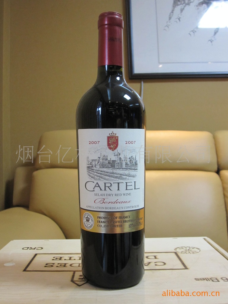 【厂家供应 2007卡斯特骑士酒庄级精选干红葡