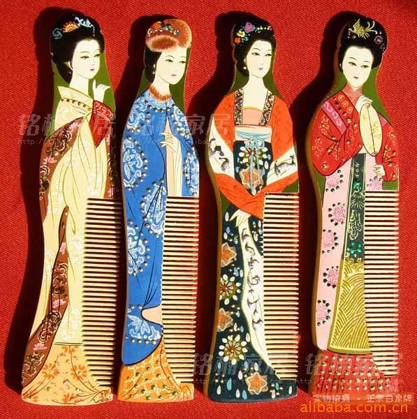 常州梳篦正宗白象牌.工艺<em>礼品</em>.《四大才女》送
