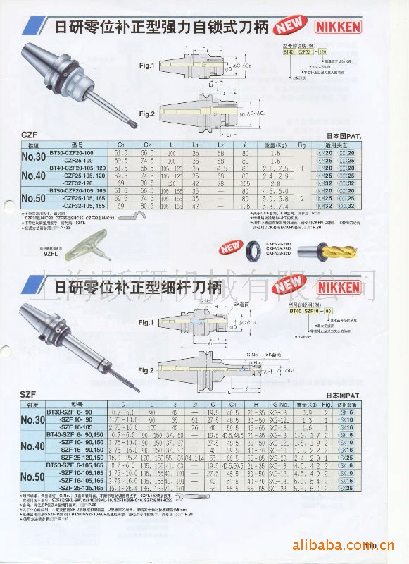 供应曰研NIKKEN侧面通油型刀柄