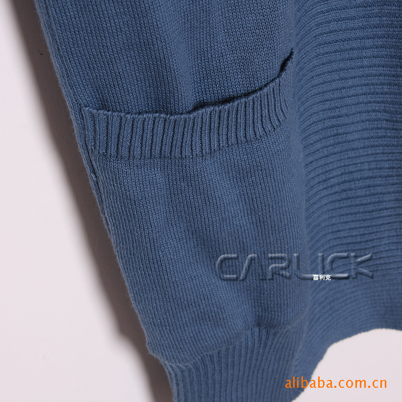 carlick秋冬季新款韩版女式<em>长款开身毛衣外套</em>批