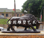拓荒牛雕塑 牛雕塑 仿铜雕塑 铸铜牛雕塑