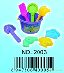沙滩玩具,8件套沙滩桶,2003