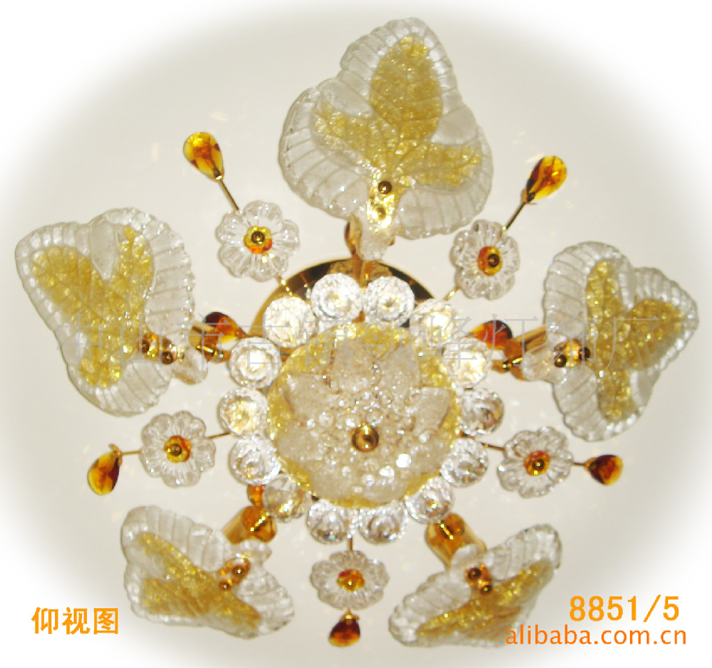 【水晶花灯,餐厅灯,吸顶灯,叶片灯,chandelier】