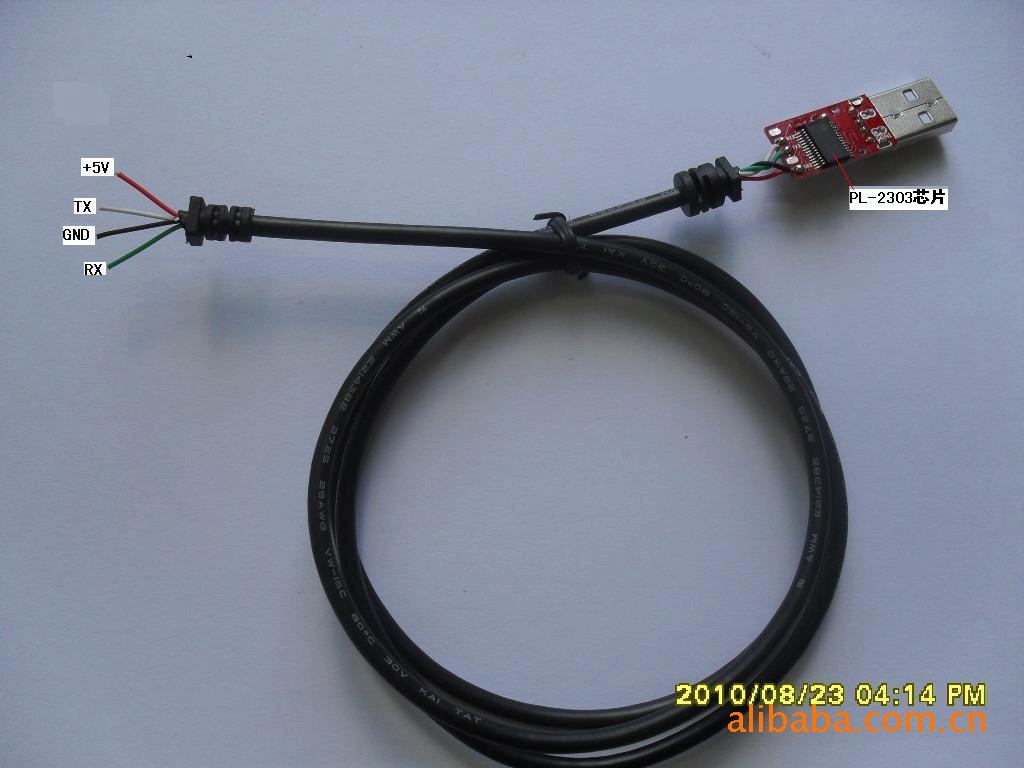 下载线电路板的接线方式为 gnd-黑线,tx-绿线,rx-白线 5v-红线