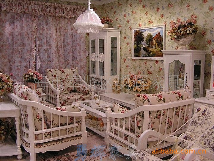 客厅家具,田园沙发,松木沙发,实木厅柜图片,客厅