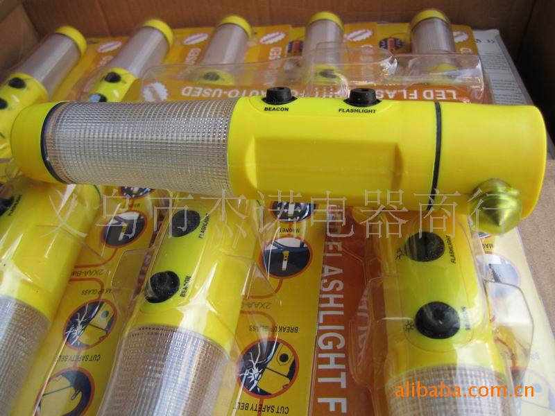 JS-1679 LED电筒 救生锤 多功能应急棒 车用警