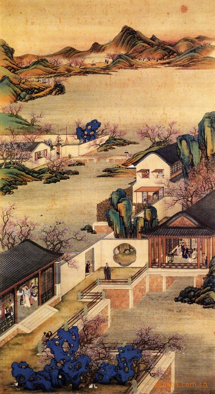 供应金属名画(清代宫廷传世名画顶级复制品)雍正十二月行乐图-2