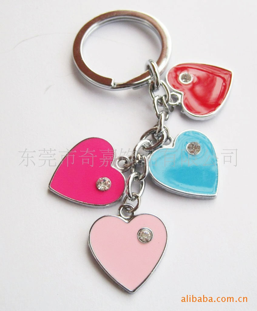 厂家直销钥匙扣 心形钥匙扣批发 钥匙扣礼品 图