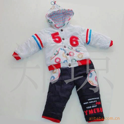 品牌童装 专柜正品 1-3岁男宝宝冬装 棉衣套装