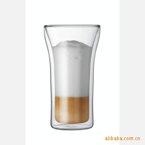 生产小额批发耐热玻璃双层杯 双层玻璃杯 双层