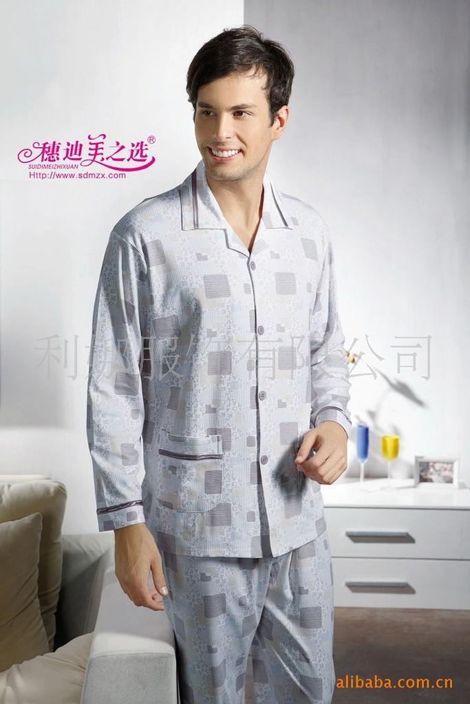 【<em>秋装</em> <em>男士睡衣</em> 纯棉反领男装家居服(图)】价