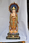 供应雕工精致佛像工艺品/极品彩绘站像观音,关公,三清