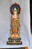 供应雕工精致佛像工艺品/极品彩绘站像观音,关公,三清