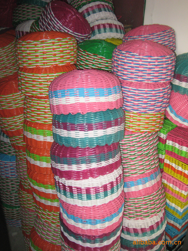 高分子收纳筐\/塑料管编织工艺品[支持混订]-礼