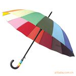 【热销产品//韩版】莲花牌晴雨伞14厘16K槽骨碰志彩虹雨伞