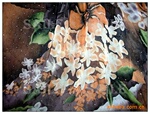 供应50D印花滴塑雪纺面料--日本原单大花型(图)