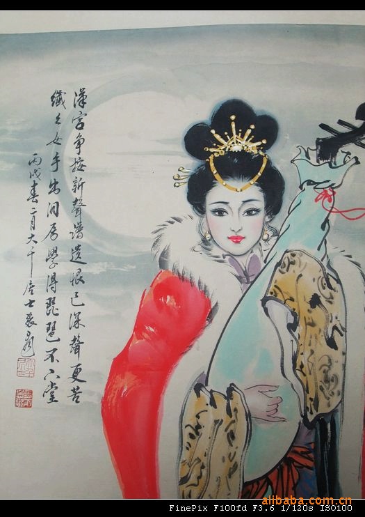 批发采购国画-批发字画 <em>张大千</em>工笔人物画 <em>四大</em>