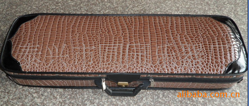 【大量批发 高档小提琴琴盒 夹板 仿鳌鱼皮 带湿