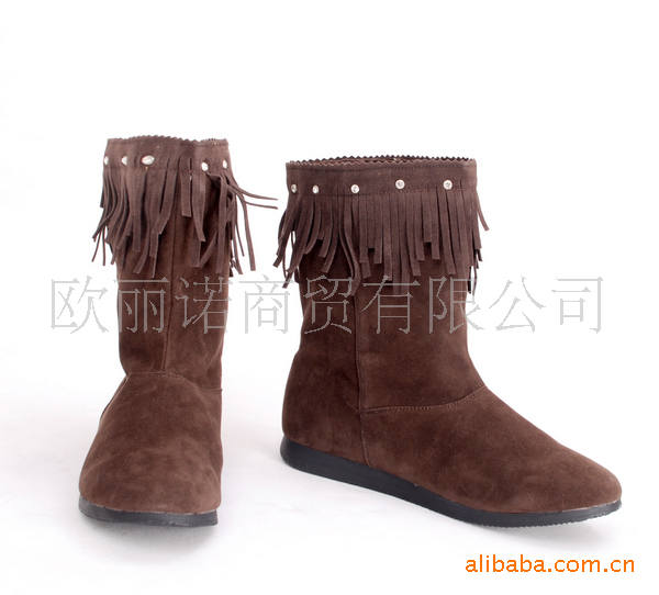 2010年秋冬新款靴子磨砂材质流行元素水钻+流