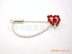 胸针胸花别针饰品 水钻水晶 合金金属卡通 桃心别针