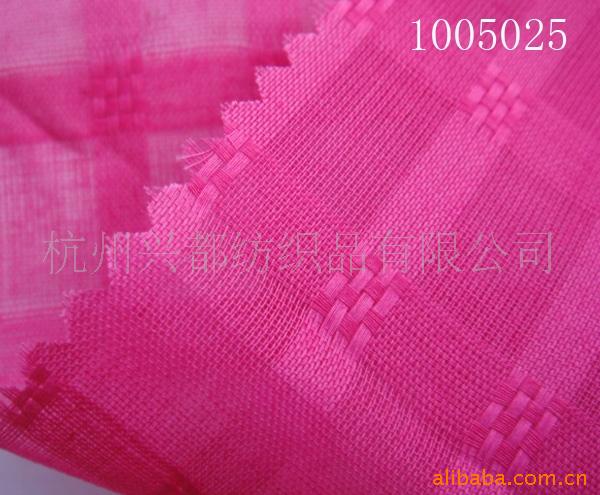 1005025全棉提花薄纱面料