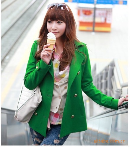 8819韩版2010新款秋冬<em>女装妮子</em>风衣大衣<em>外套</em>