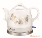 供应顽皮狗陶瓷水壶TC-207型号-素牡丹图案1.2L