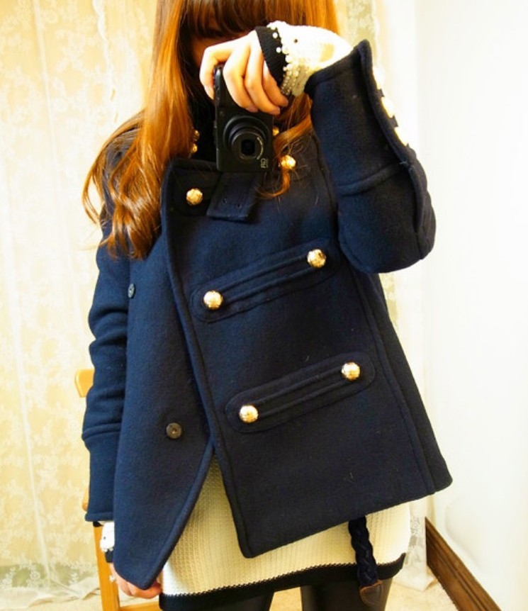 2011冬装新款<em>女装</em> <em>拿破仑</em>军装羊毛呢短款外套