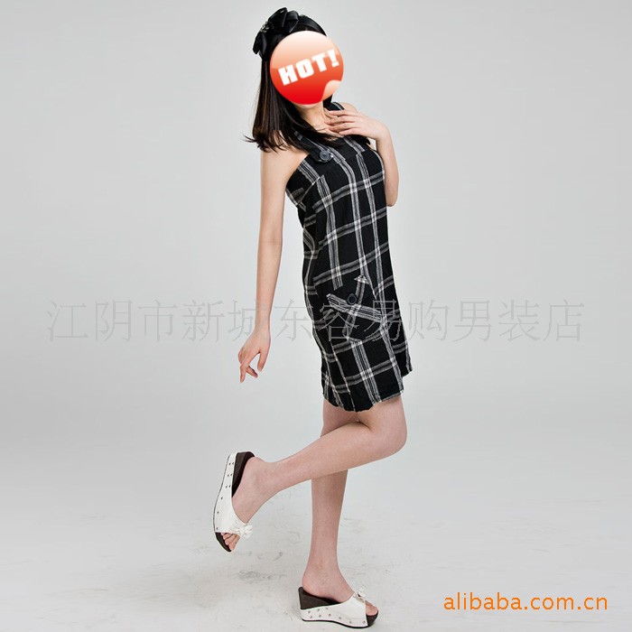 外贸原单 <em>ONLY</em>格子<em>女裙</em>/黑格 15.00元/条 - 阿里