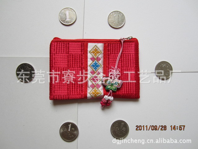 【廠傢直銷】刺繡佈藝 手工刺繡硬幣袋 零錢包另送手機掛件批發・進口・工廠・代買・代購