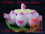 熏香炉 陶瓷莲花香炉 万年红陶瓷 德化瓷 佛堂摆件陶瓷莲花香炉
