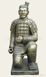 兵马俑复制品、高仿铜跪射俑、拄剑将军、甲士俑、胡子将军俑