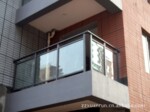渲润护栏供应高强度彩色铝合金阳台玻璃栏板