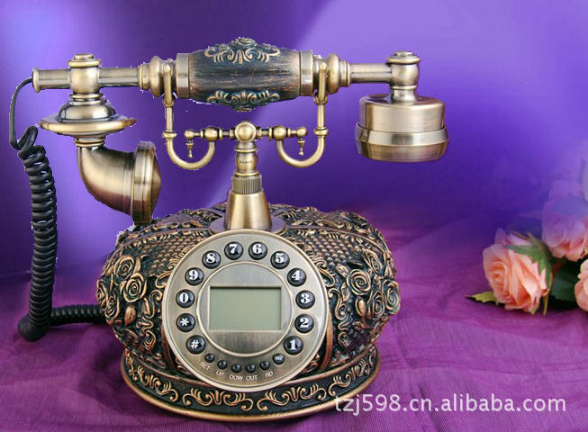 陶瓷电话机,欧式电话座机,艺术家居座机图片,陶
