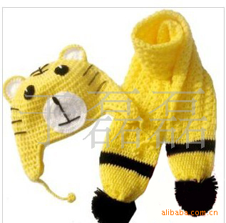 【韩版纯手工编织 个性<em>老虎</em>造型童帽 宝宝<em>帽子</em>