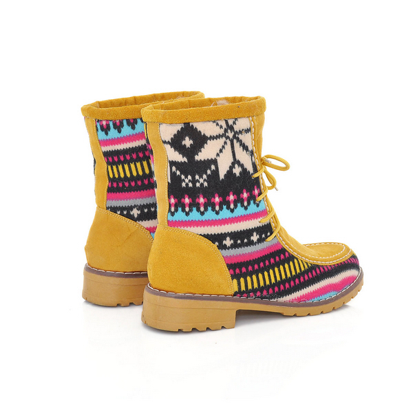 毛线织棉鞋花样图解图片大全_毛线织棉鞋花样