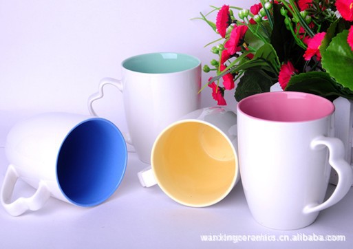Flower decal porcelain mug(贴花高温马克杯)图