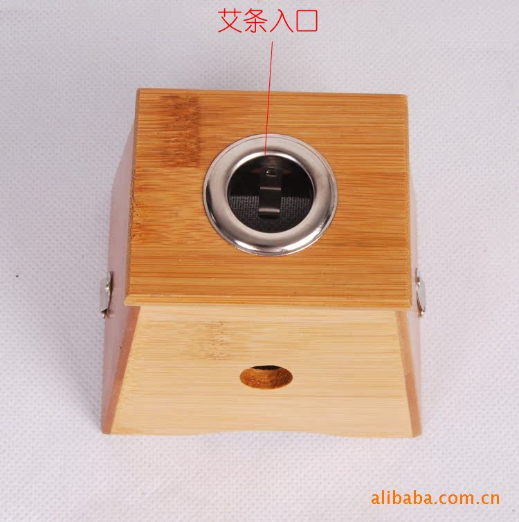 保健器具配件-供应竹制单孔艾灸盒 温灸盒 艾条