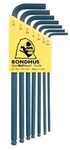 供应美国BONDHUS邦毫10945波头英制六角匙(黑色加长7支装)