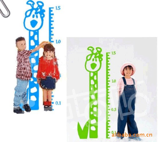 小鹿身高贴 0230 墙贴厂家 环保时尚墙贴 艺术