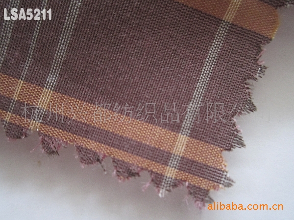 LSA5211色织丝棉格60%棉40%丝12mm114cm